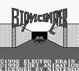 Bionic Battler title screen for GameBoy